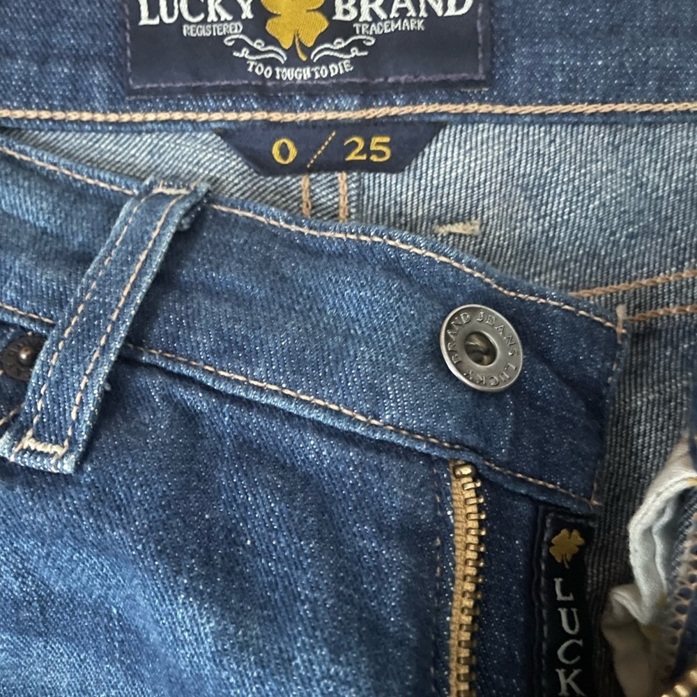 LUCKY BRAND Blue jeans of America made in 🇺🇸 baby bootcut size 0/25 - Picture 5 of 6